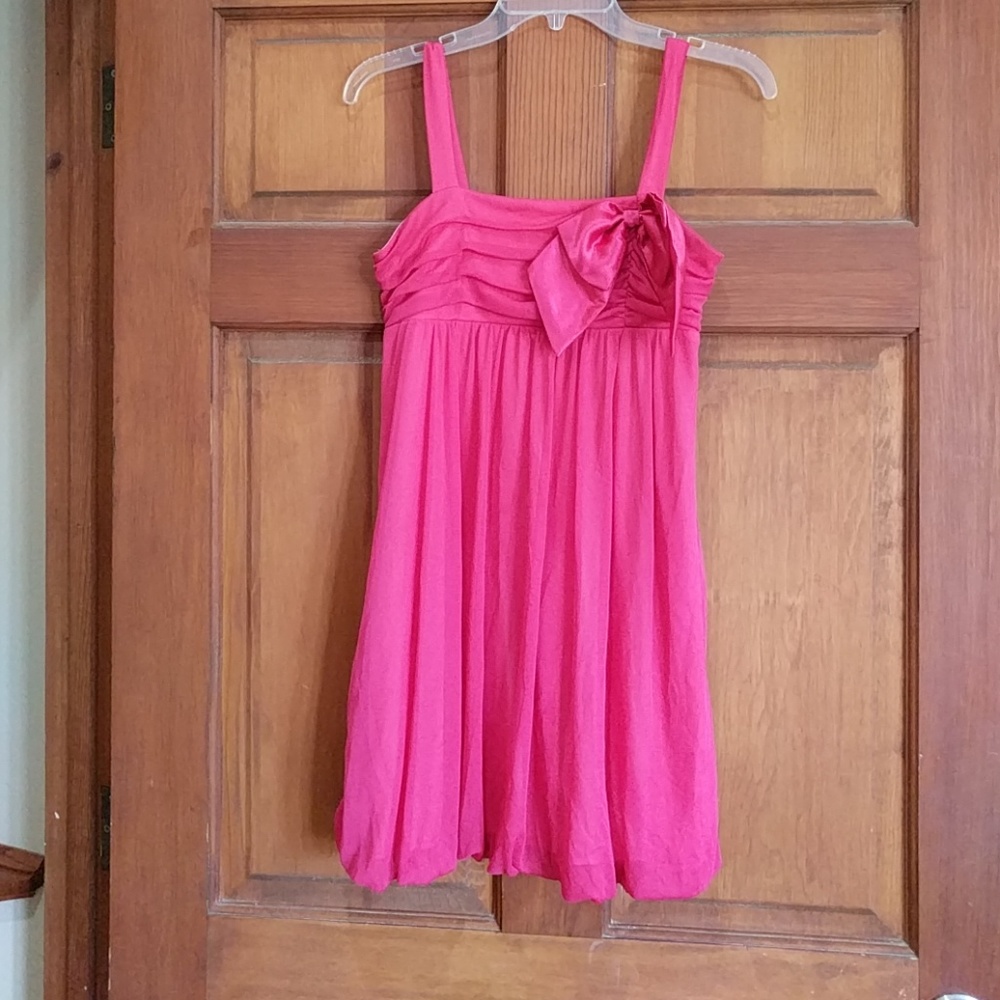Kids Pink Bubble Dress with Bow